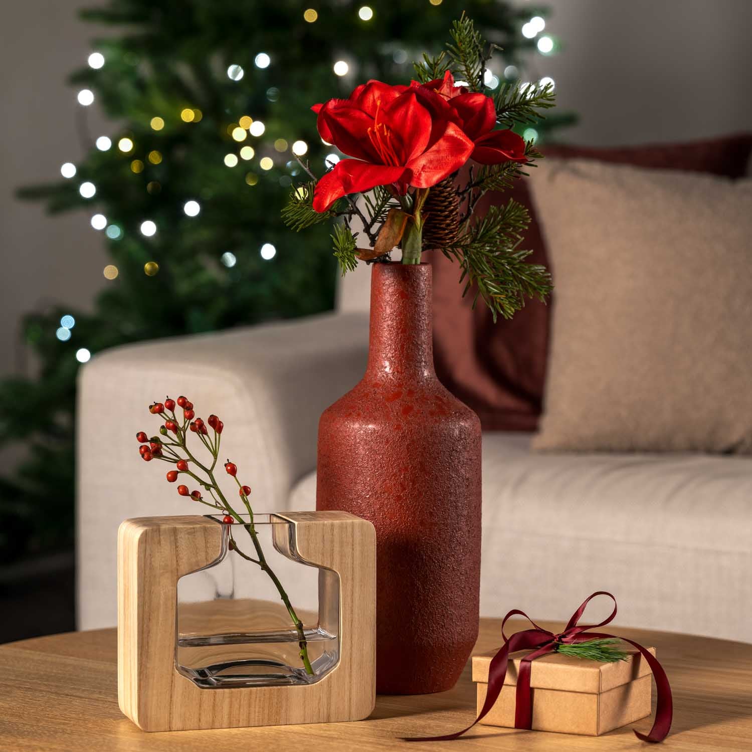 Amaryllis 55cm rot AUTENTICO