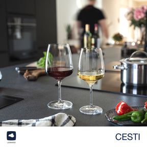 Rieslingglas CESTI 280 ml 6er-Set + Poliertuch
