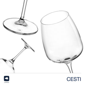 Weißweinglas CESTI 360 ml 6er-Set + Poliertuch