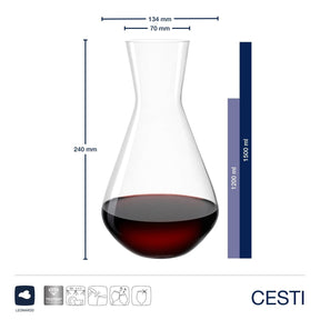 Weinset CESTI 3-teilig + Poliertuch