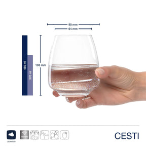 Glasset CESTI 8-teilig + Poliertuch