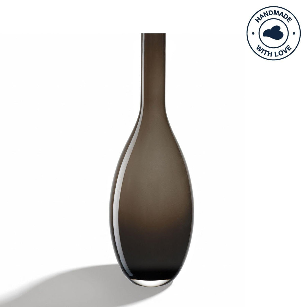 Vase BEAUTY 39 cm braun, elegante Flaschenform mit Schatten