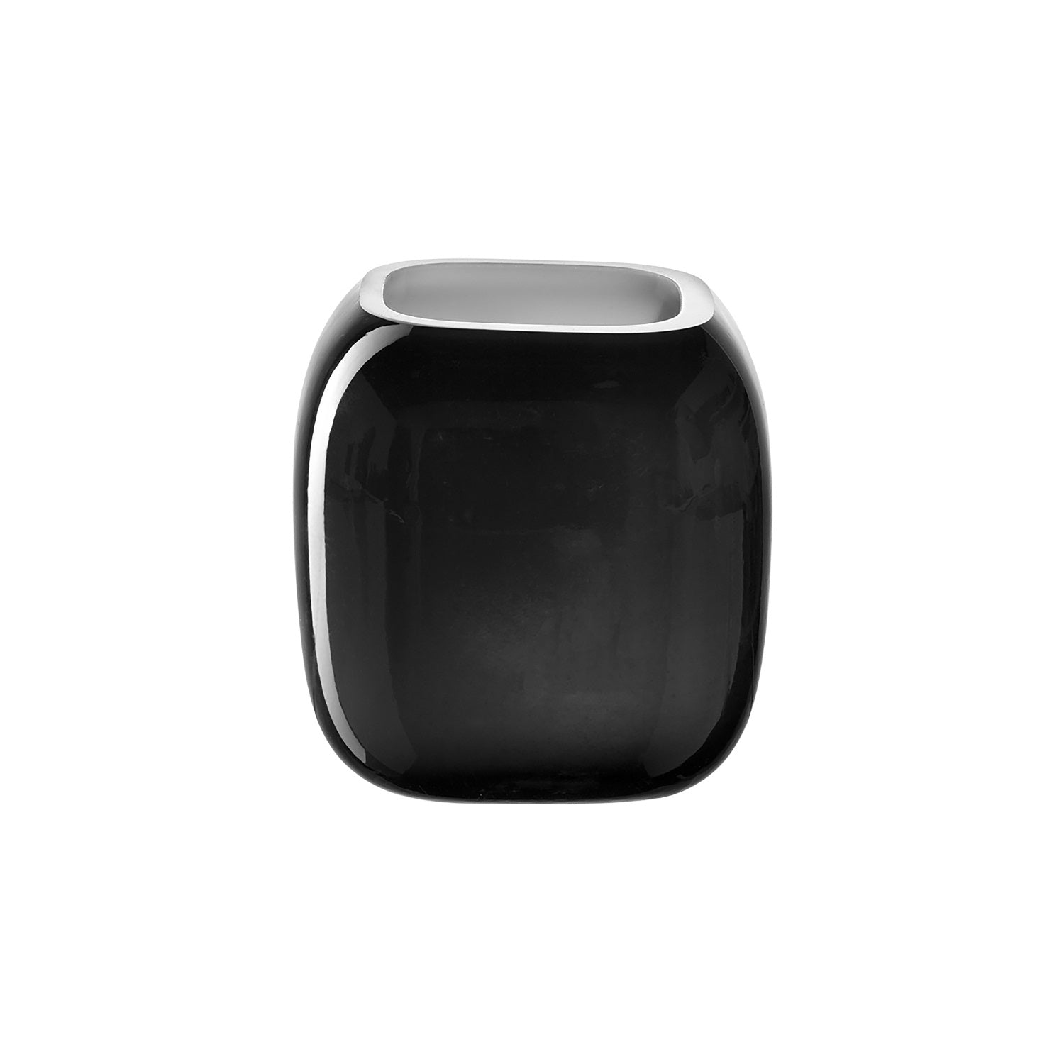 Leonardo Home Vaso Milano In Vetro Grigio 9,3 Cm – Fatto A Mano, Design Moderno, 041649 - 3