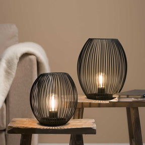 Laterne mit LED CASOLARE 24 cm schwarz