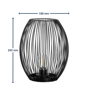 Laterne mit LED CASOLARE 24 cm schwarz