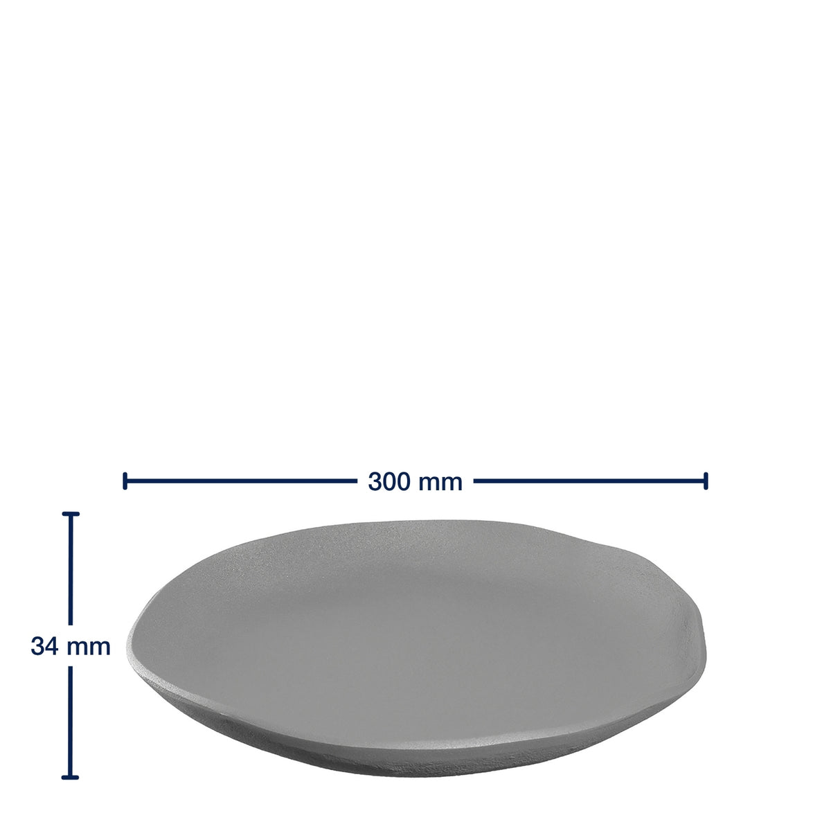 Massangaben zu Schale CASOLARE 30 cm grau Aluminium