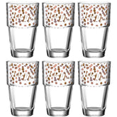 Becher SOLO 410 ml 'Latte Macchiato' rose/braun 6er-Set