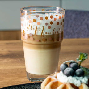 Becher SOLO 410 ml 'Latte Macchiato' rose/braun 6er-Set