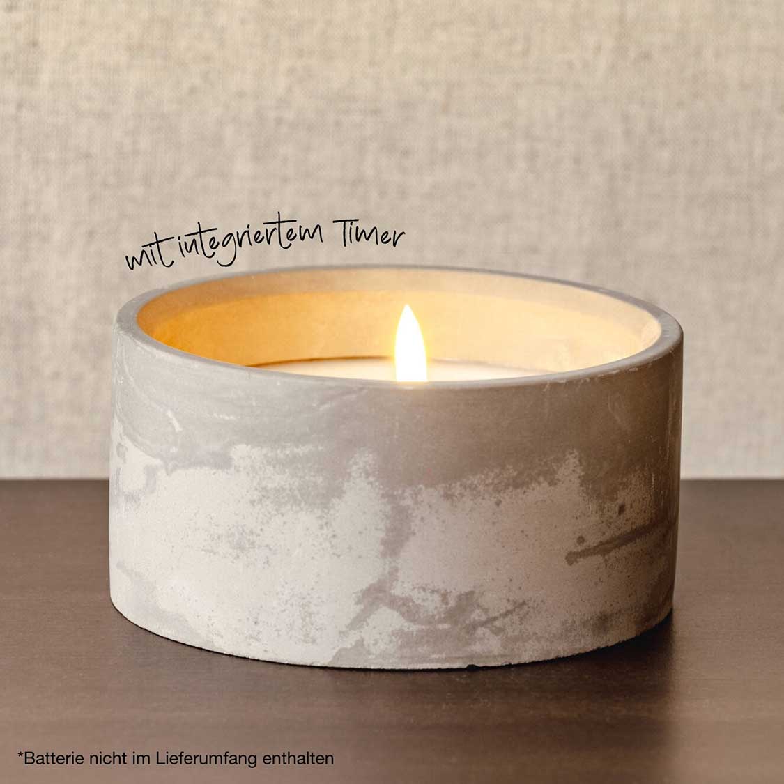 LED Licht SILENZIO Beton 8 cm breit