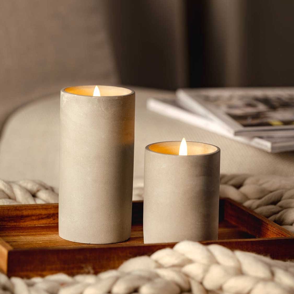 LED Licht SILENZIO Beton 15 cm