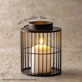 LED Laterne SILENZIO 18 cm schwarz