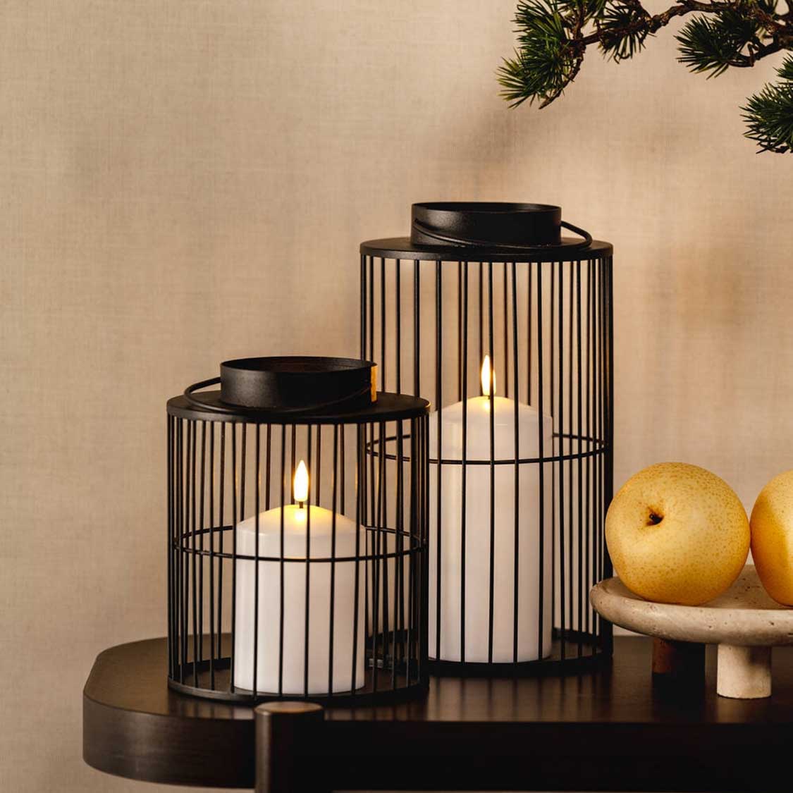 LED Laterne SILENZIO 18 cm schwarz