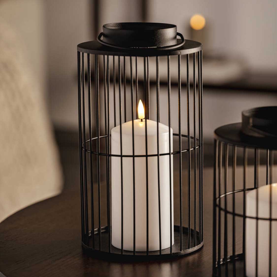 LED Laterne SILENZIO 26 cm schwarz