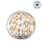 LED Kugel SILENZIO 17 cm weiß/gold