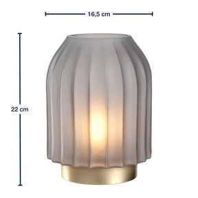 LED Lampe SILENZIO 22 cm grau satiniert