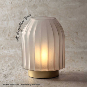 LED Lampe SILENZIO 22 cm grau satiniert