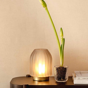 LED Lampe SILENZIO 22 cm grau satiniert