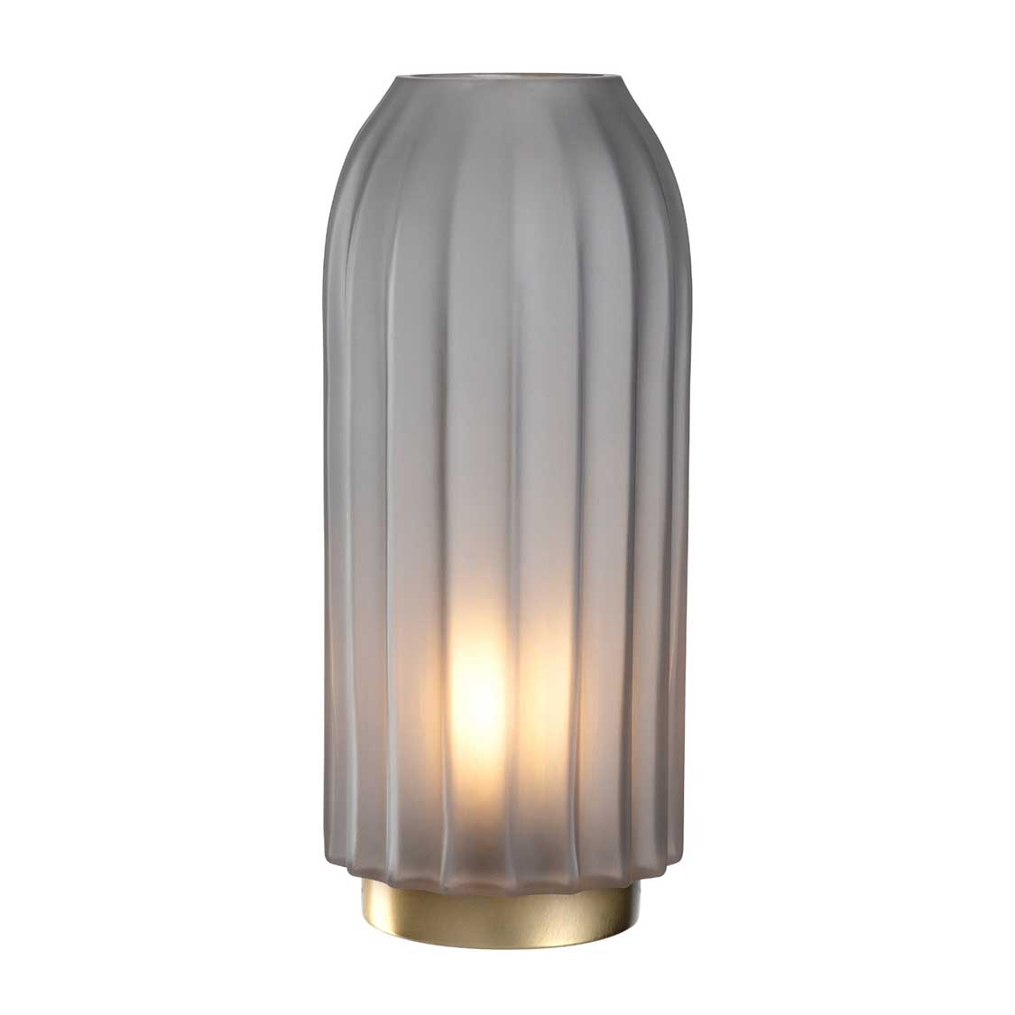 LED Lampe SILENZIO 28 cm grau satiniert