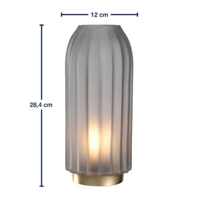 LED Lampe SILENZIO 28 cm grau satiniert