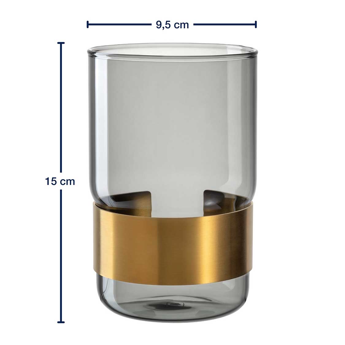 Vase SILENZIO 15 cm grau