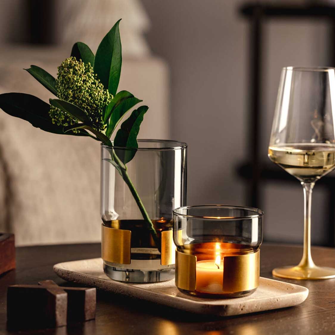 Vase SILENZIO 15 cm grau