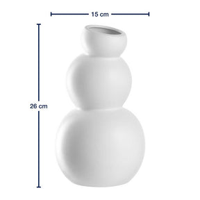 Keramikvase SILENZIO 26 cm weiß