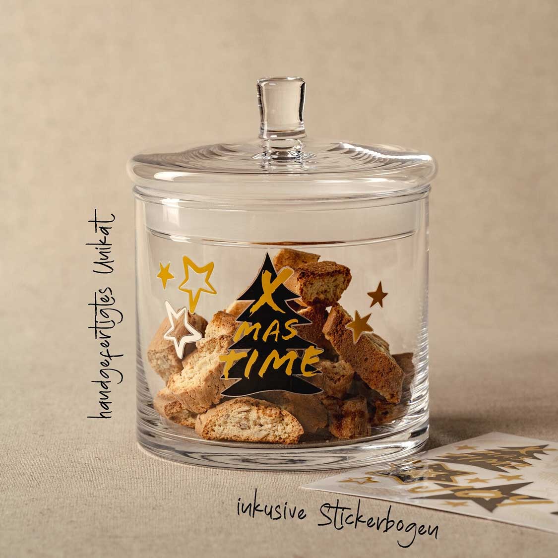 Dose SILENZIO 17 cm mit Rub-on-Stickern