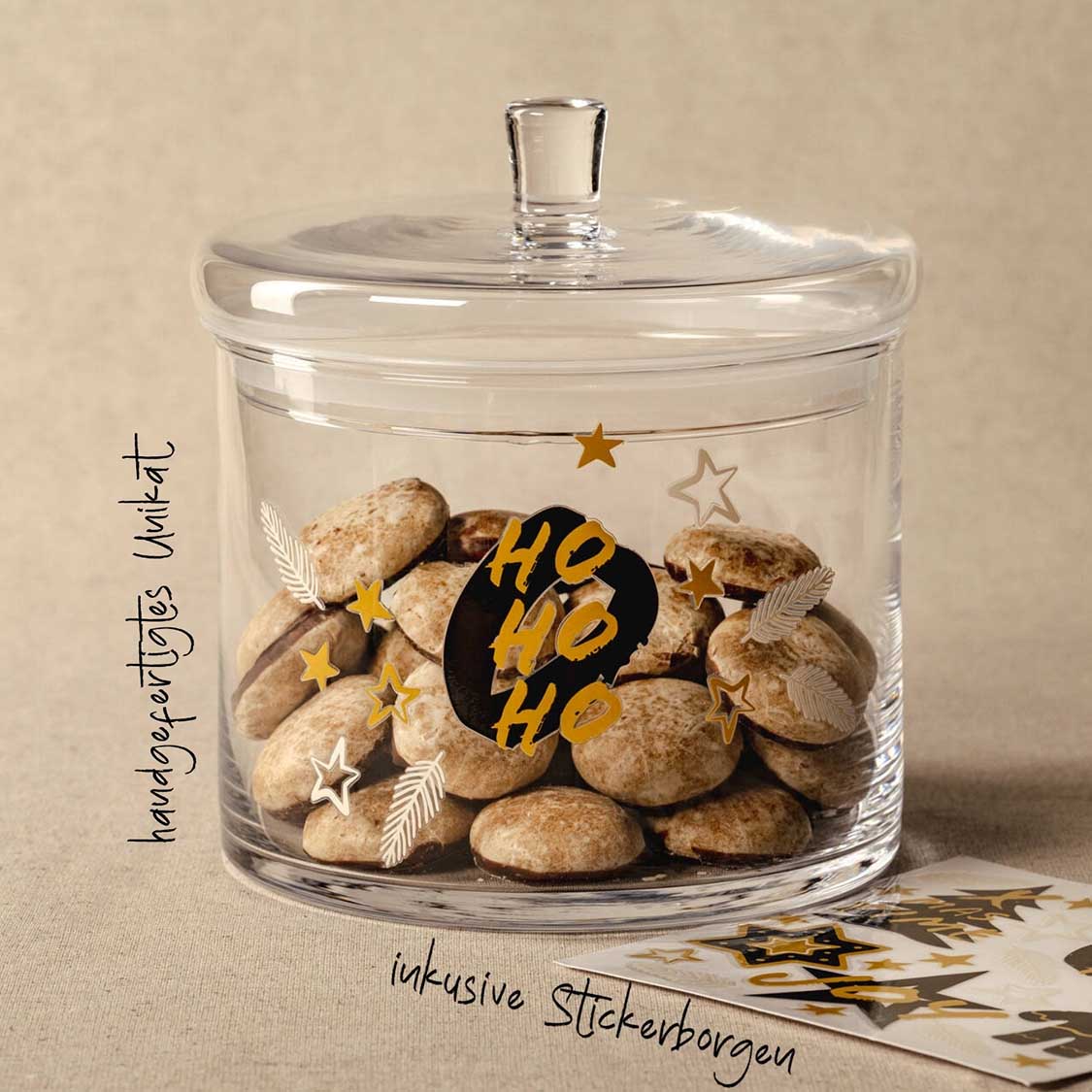 Dose SILENZIO 20 cm mit Rub-on-Stickern