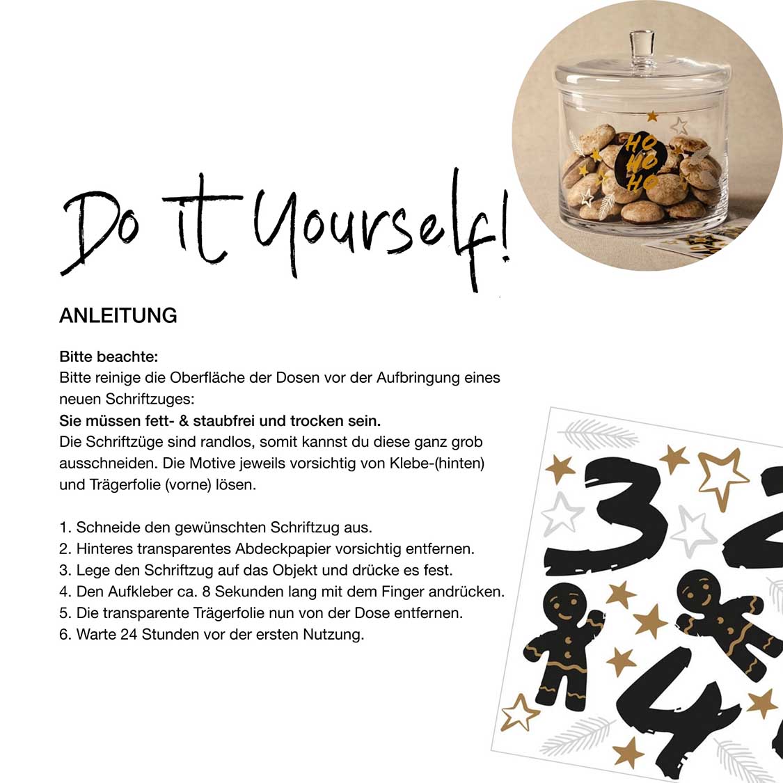 Dose SILENZIO 20 cm mit Rub-on-Stickern