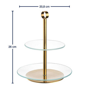 Etagere CENA gold 2-teilig