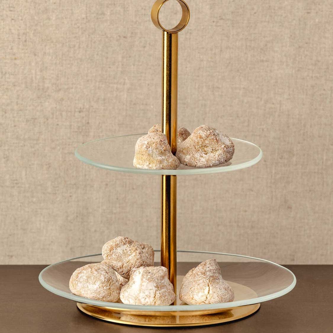 Etagere CENA gold 2-teilig