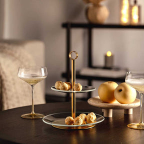 Etagere CENA gold 2-teilig