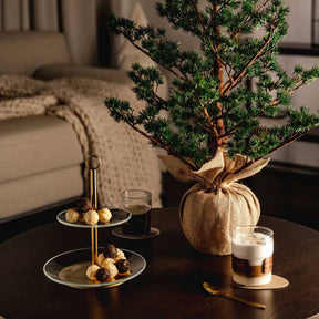 Etagere CENA gold 2-teilig