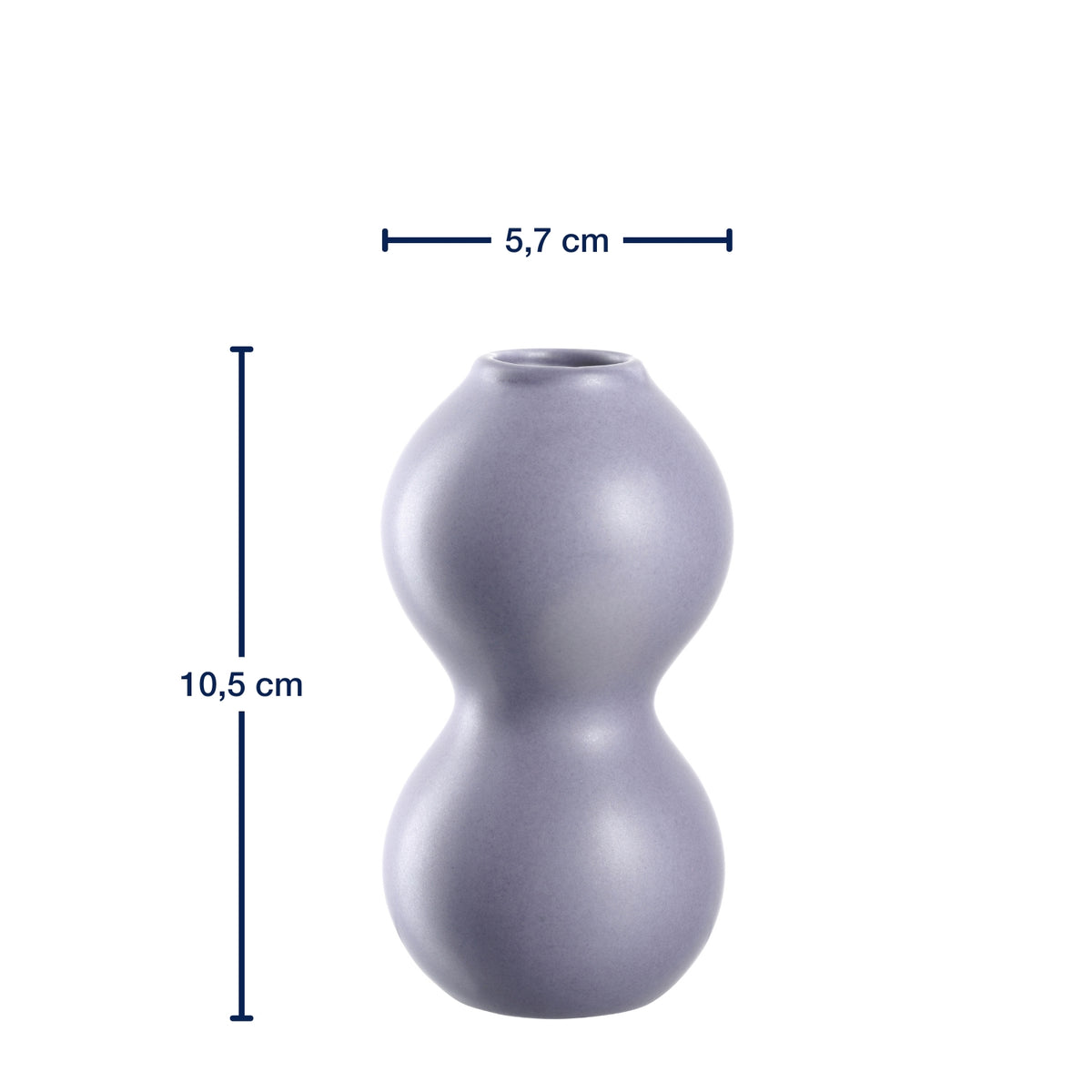 Massangaben zu Keramikvase VIVACE 11 cm flieder