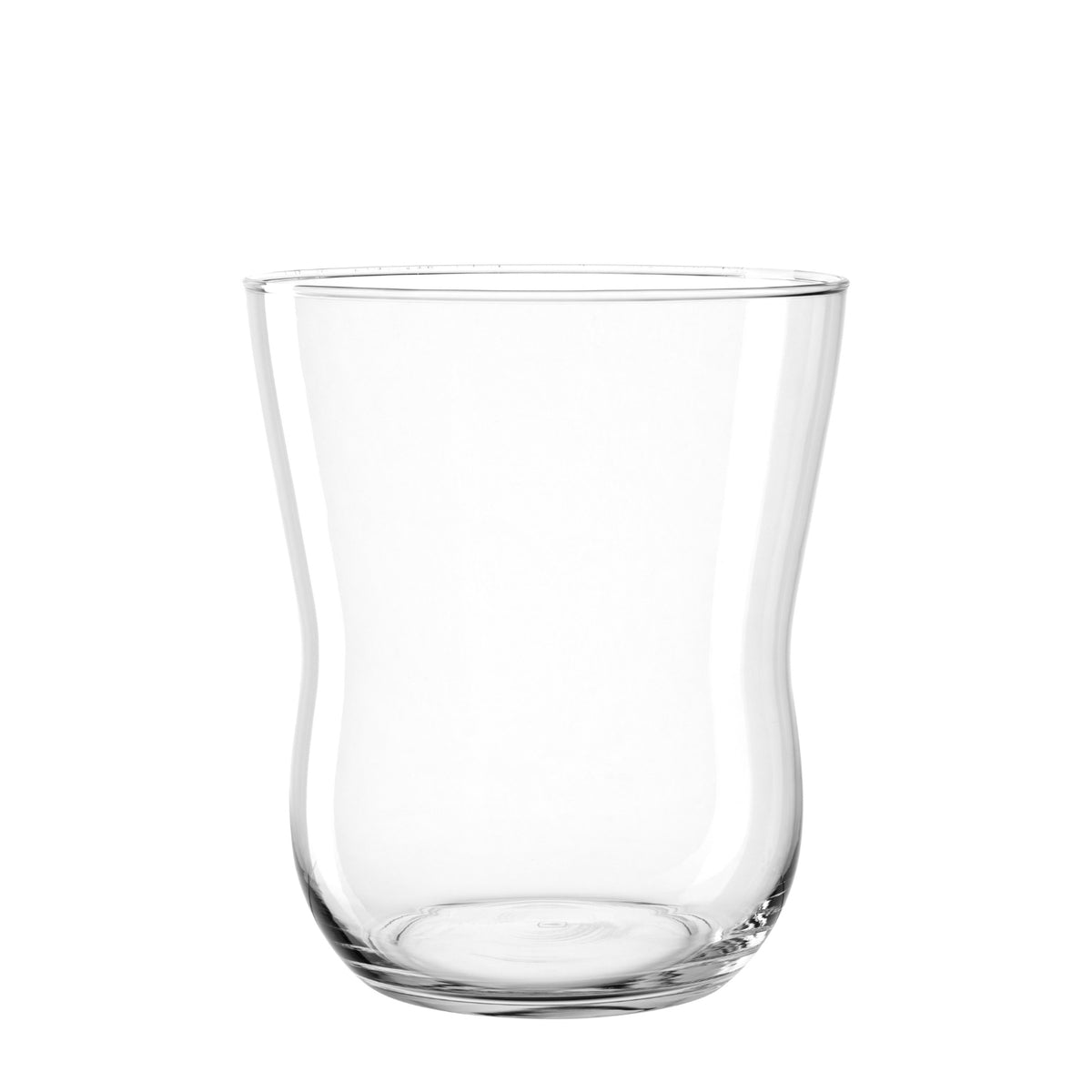 Windlicht VITA aus klarem Glas mit leicht gewölbter Form, Frontansicht