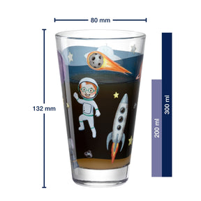 Trinkglas BAMBINI AVVENTURA 300 ml Weltall 6er-Set
