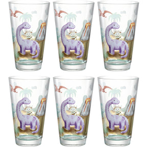Trinkglas BAMBINI AVVENTURA 300ml Dino  6er-Set