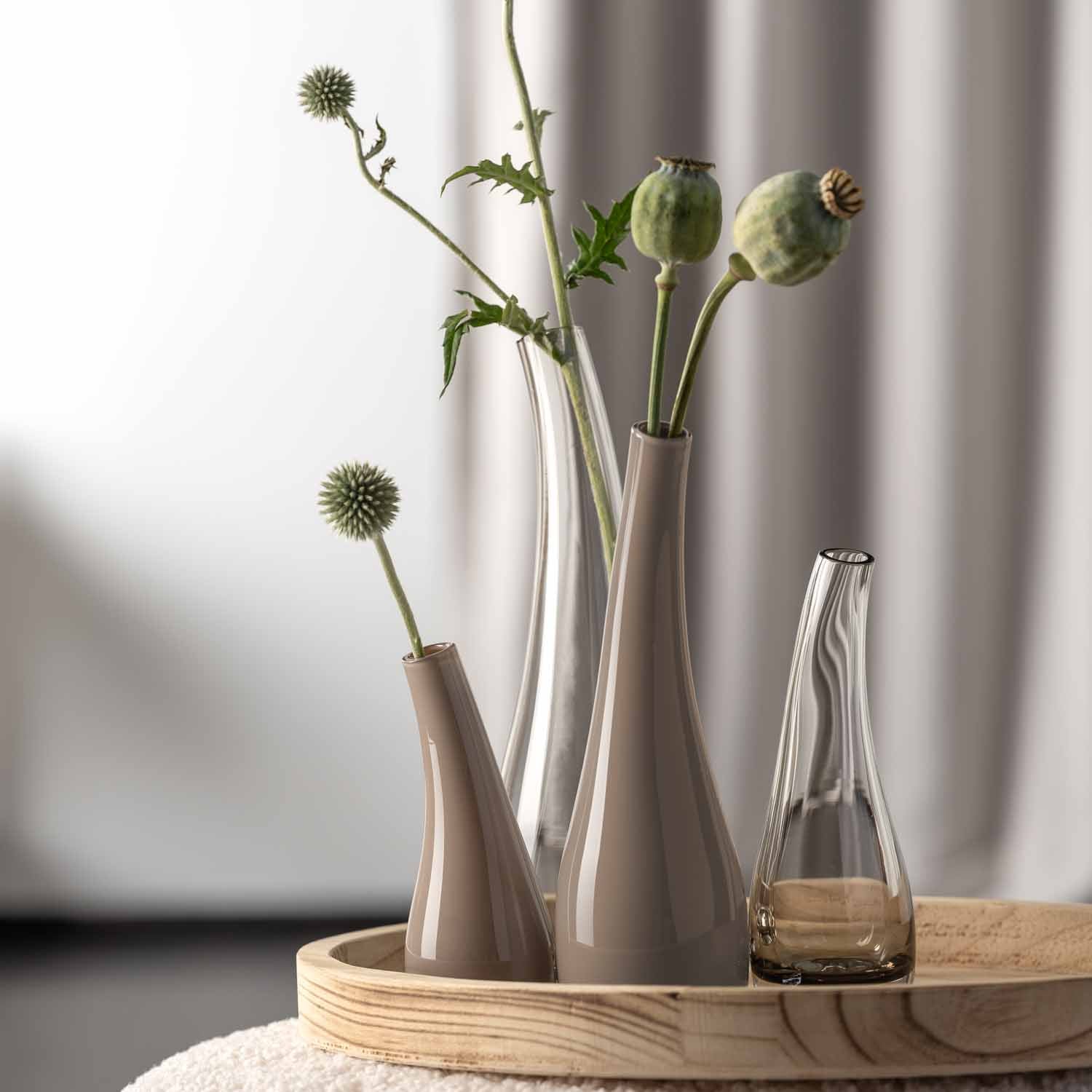 Vase ARCO 25 cm taupe opac – LEONARDO