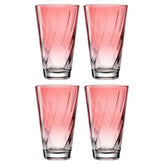 Trinkglas TWIST 300ml rot  4er-Set