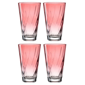 Trinkglas TWIST 300ml rot  4er-Set