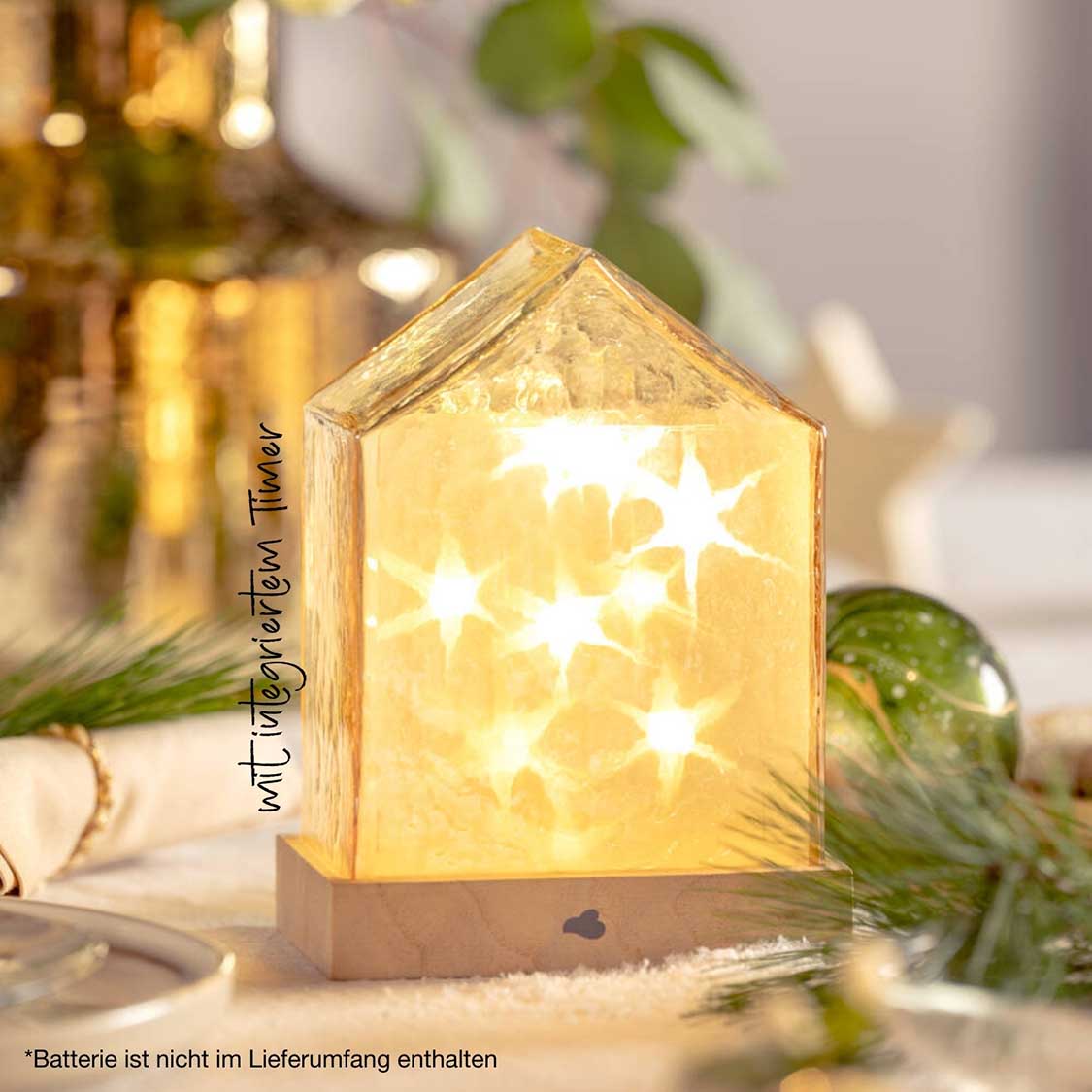 LED Haus 18 cm amber MAGICO