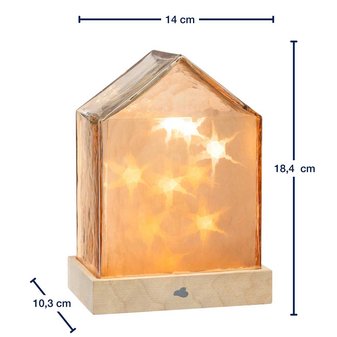LED Haus 18 cm amber MAGICO