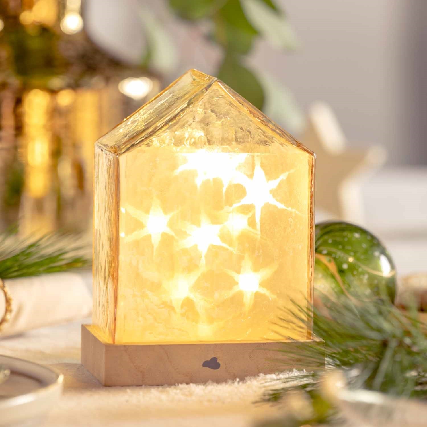 LED Haus 18 cm amber MAGICO