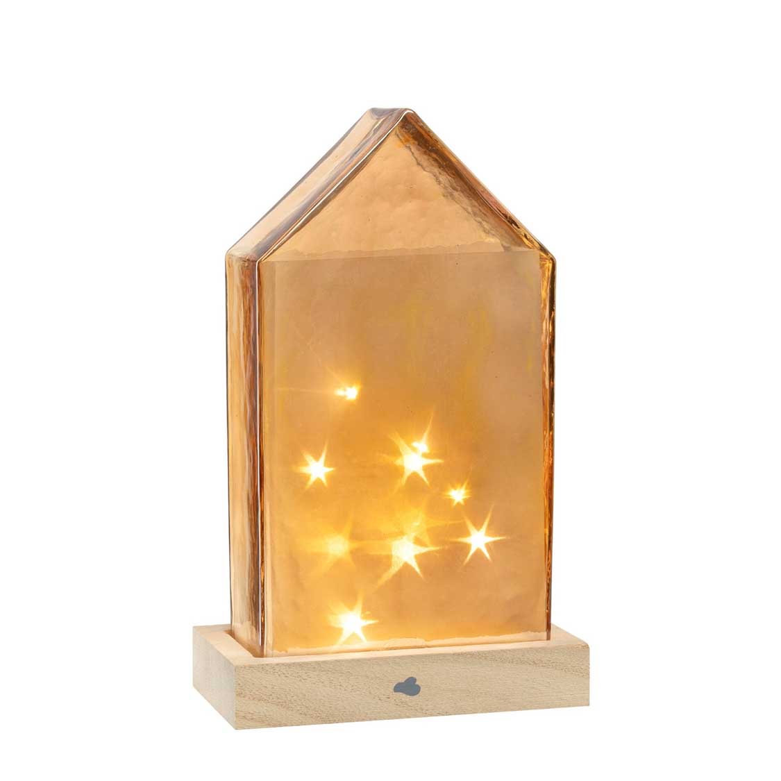 LED Haus 22 cm amber MAGICO