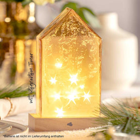 LED Haus 22 cm amber MAGICO