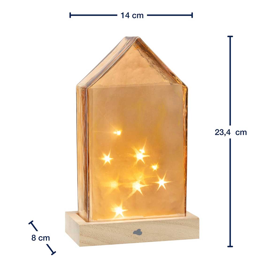 LED Haus 22 cm amber MAGICO