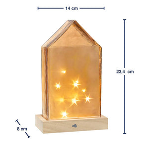LED Haus 22 cm amber MAGICO