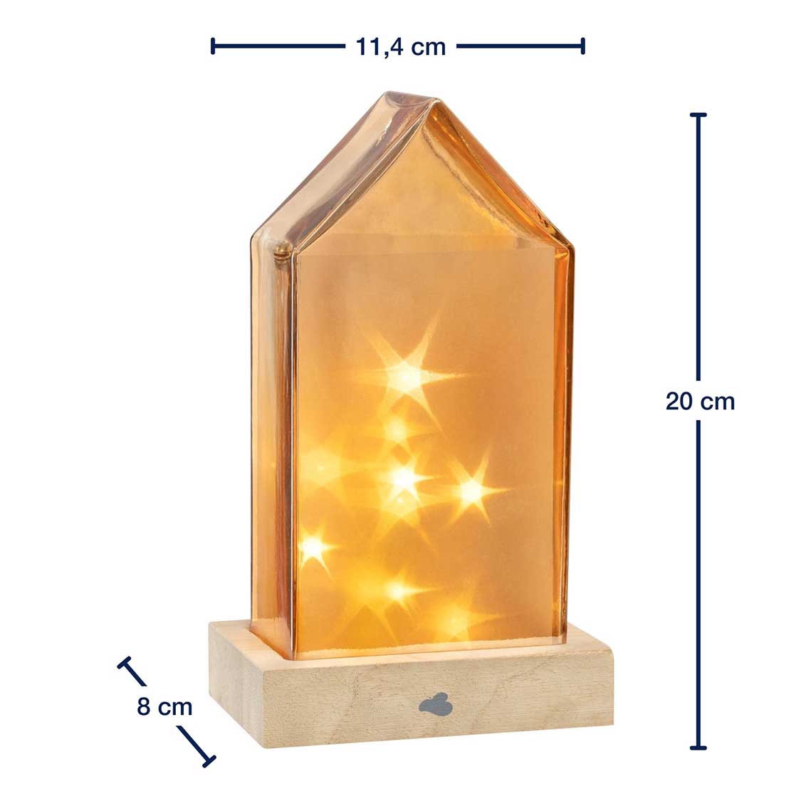 LED Haus 19 cm amber MAGICO