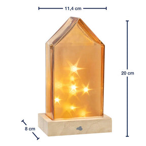LED Haus 19 cm amber MAGICO