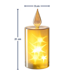 LED Kerze CAPANNA 21 cm gold